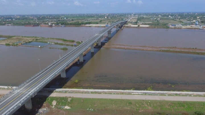 Thông xe cầu Thịnh Long, nối đôi bờ sông Ninh Cơ tại Nam Định