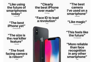 Apple truyền thông rầm rộ về iPhone X