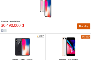 Giá iPhone X tụt dốc, chạm mức 30 triệu đồng