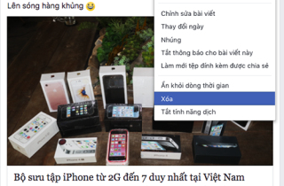 Facebook lại cho phép xóa status