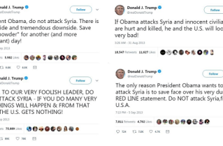 Trump từng chỉ trích Obama \'ngu ngốc\' nếu tấn công Syria năm 2013
