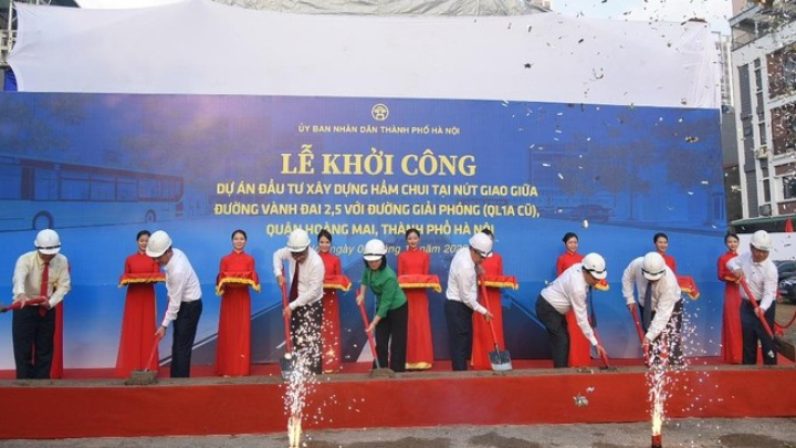 Khởi công xây dựng hầm chui nút giao Giải Phóng- Kim Đồng gần 780 tỷ đồng