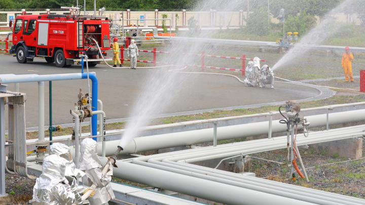 Thực tập phương án chữa cháy, cứu nạn cứu hộ tại GPP Dinh Cố