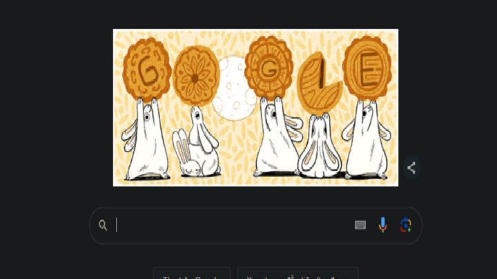 Đón Tết Trung thu, Google Doodle đổi ảnh đại diện hình bánh nướng