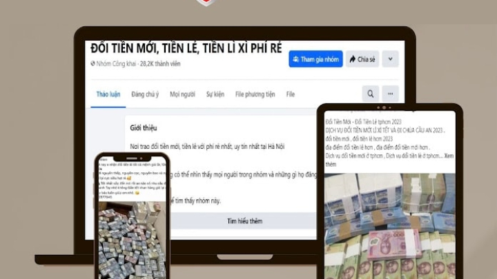 Cảnh giác với dịch vụ đổi tiền dịp Tết qua mạng xã hội