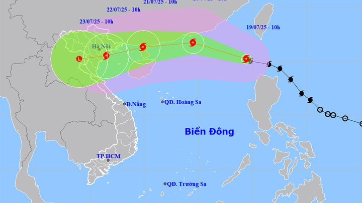 Bão số 3 Wipha 2025: Di chuyển nhanh, hoàn lưu rộng, có thể giật cấp 15