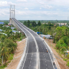 Toàn cảnh cầu Rạch Miễu 2 nối Đồng Tháp - Vĩnh Long trước giờ thông xe