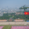 Hà Nội tuyệt đẹp nhìn từ buồng lái trực thăng kéo cờ đỏ sao vàng