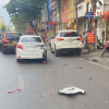 Ô tô tông liên hoàn vào nhiều phương tiện trên phố Hà Nội, 4 người bị thương