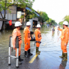 Nước sông rút chậm, Hà Nội còn gần 10.000 khách hàng chưa được cấp điện