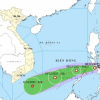Áp thấp nhiệt đới đổi hướng di chuyển, tốc độ nhanh hơn khi vào Biển Đông