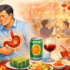 3 nguyên tắc 'vàng' khi uống rượu bia ngày Tết cho người viêm loét dạ dày