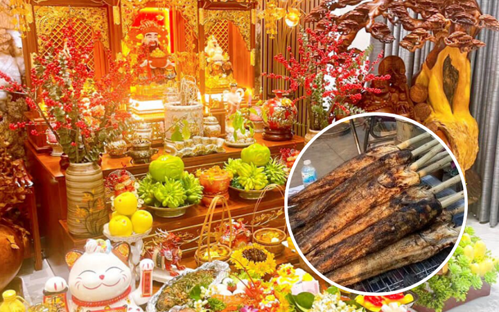 Cá lóc nướng không chỉ xuất hiện trong ngày vía thần Tài mà còn là lễ vật quen thuộc trong mâm cúng khác của người dân Nam Bộ.