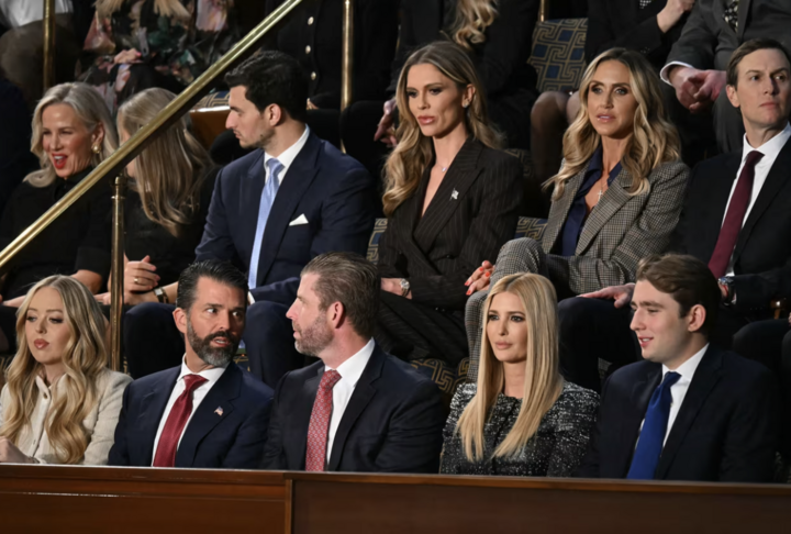 Thành viên trong gia đình Tổng thống Trump có mặt tại từ sớm tại hội trường. (Ảnh: Getty)