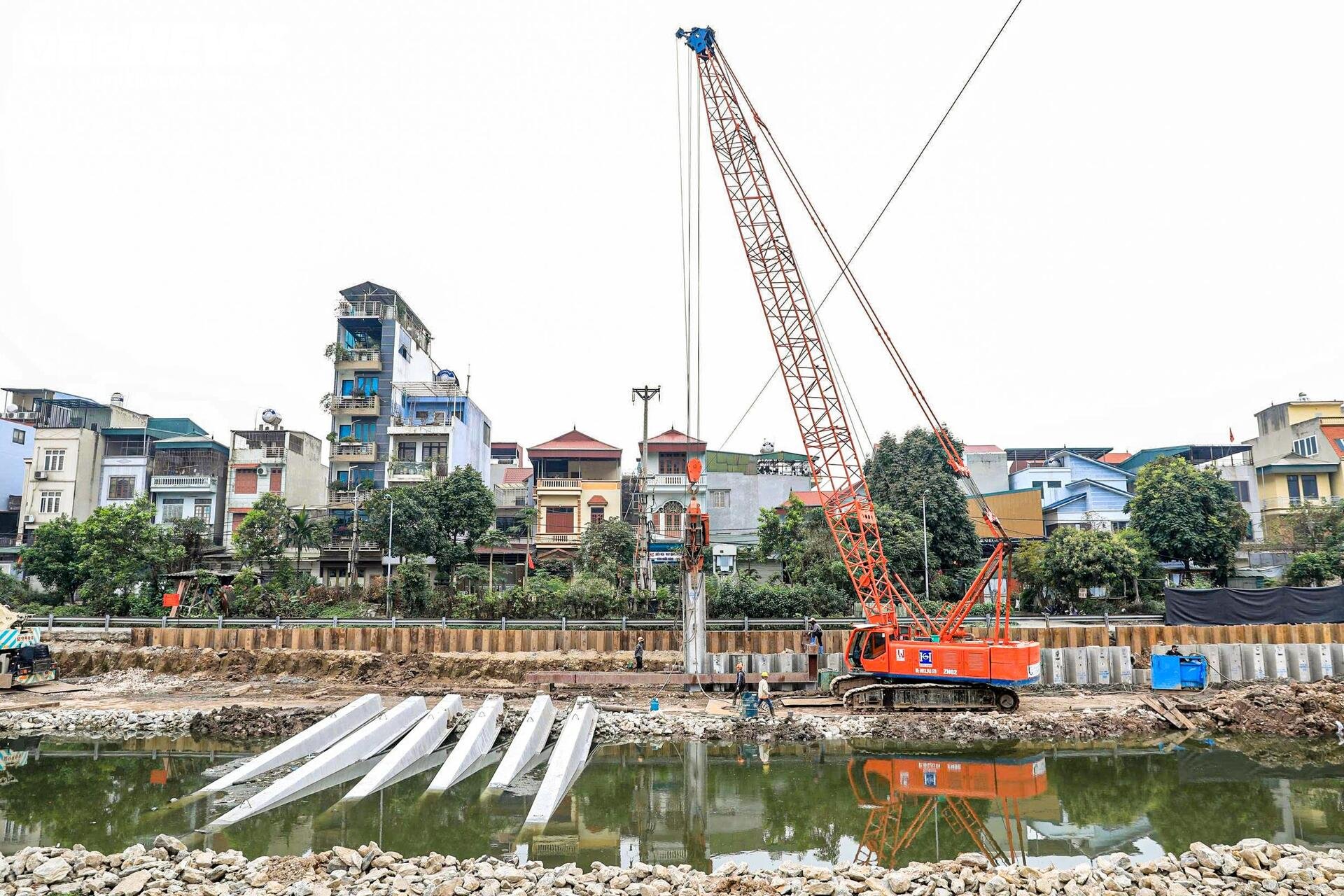 Toàn cảnh công trình cải tạo hạ lưu sông Kim Ngưu gần 700 tỷ đồng sắp cán đích - 4