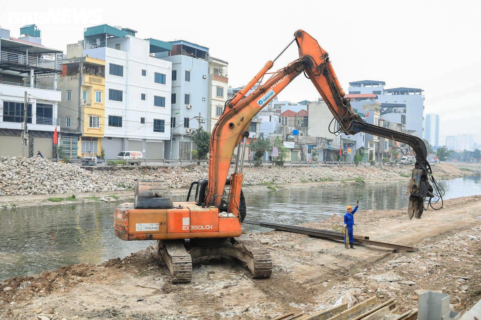 Toàn cảnh công trình cải tạo hạ lưu sông Kim Ngưu gần 700 tỷ đồng sắp cán đích - 5
