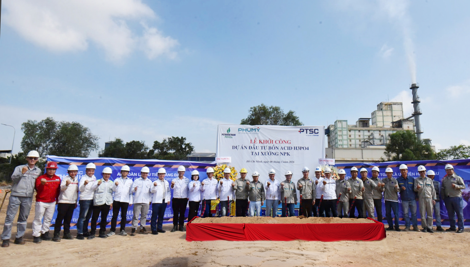 PVFCCo - Phú Mỹ khởi công dự án đầu tư bồn nguyên liệu Acid Phosphoric
