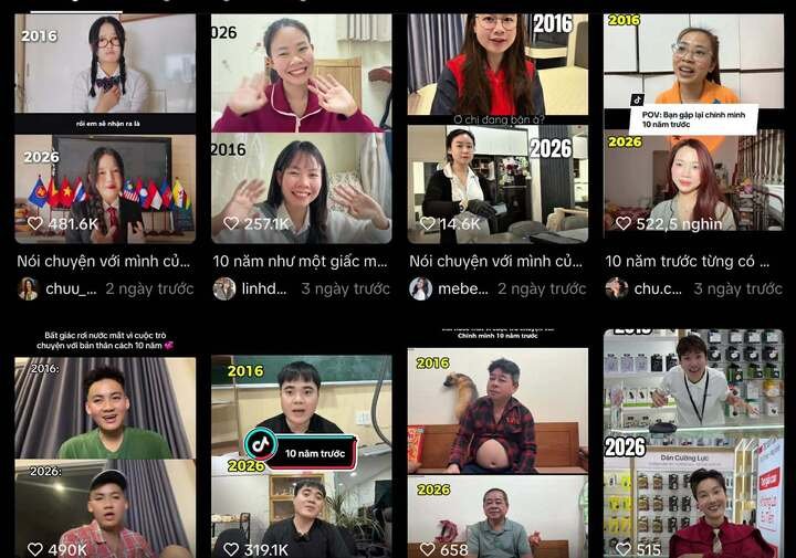 Trend trò chuyện với bản thân 10 năm trước gây sốt TikTok.