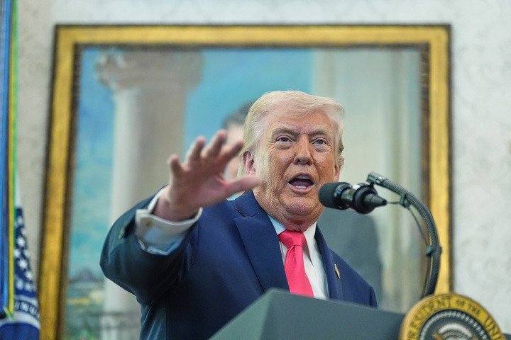 Tổng thống Mỹ Donald Trump phát biểu tại Nhà Trắng ngày 24/3/2026. (Ảnh: AP)