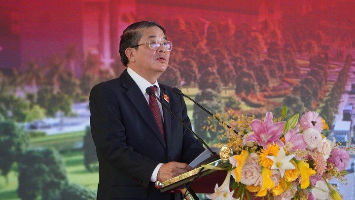 Phó Chủ tịch Quốc hội Nguyễn Đức Hải phát biểu tại lễ khởi công.