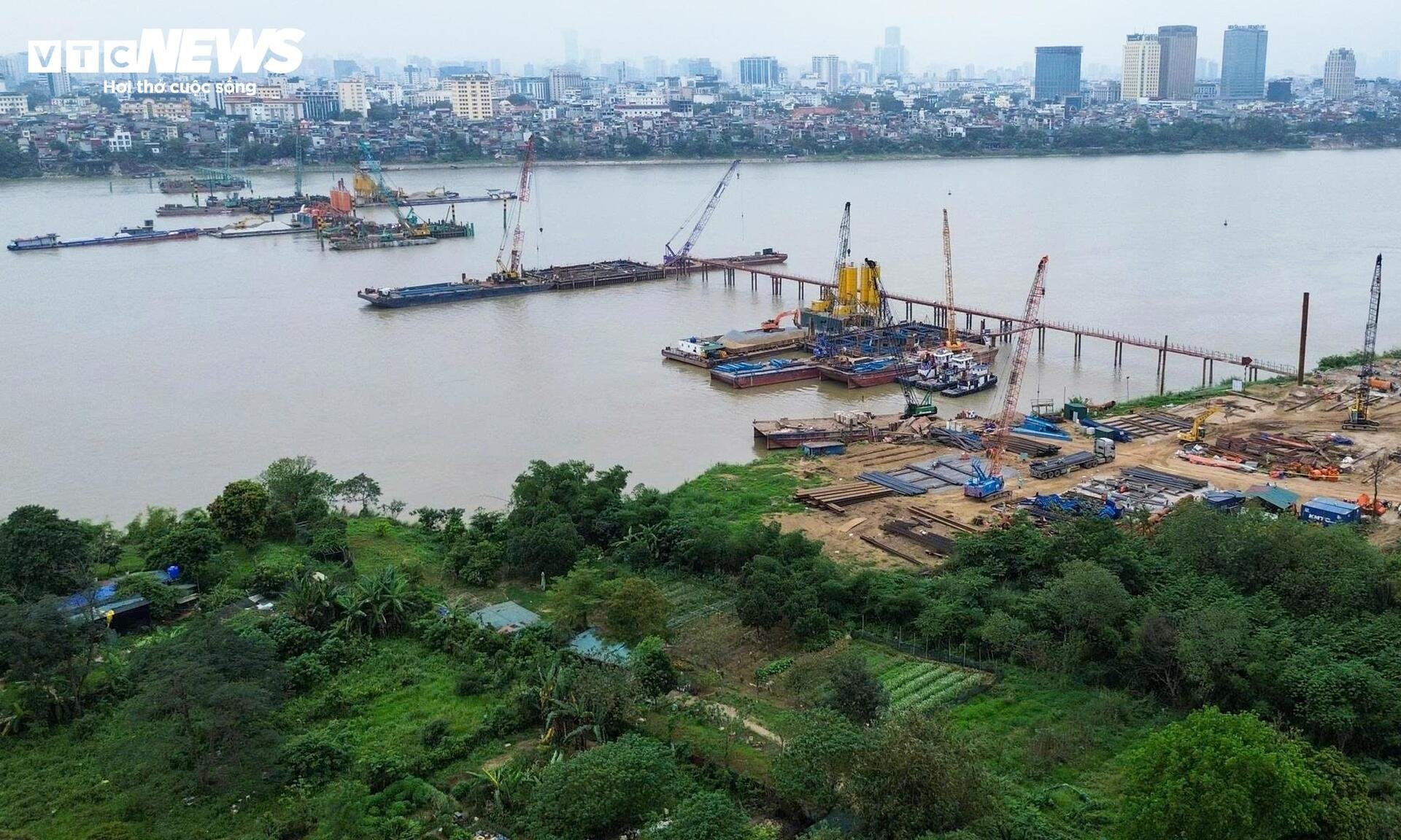 Bên trong đại công trường cầu Trần Hưng Đạo gần 16 nghìn tỷ đồng ở Hà Nội - 10