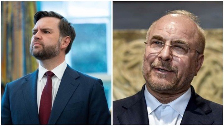 Phó Tổng thống Mỹ J.D. Vance và Chủ tịch Quốc hội Iran Mohammad Bagher Qalibaf.