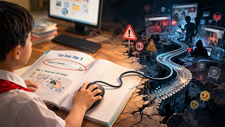 Việc đưa đường link vào sách giúp học sinh tiếp cận với tài nguyên phong phú hơn, nhưng cũng tiềm ẩn nhiều nguy cơ.