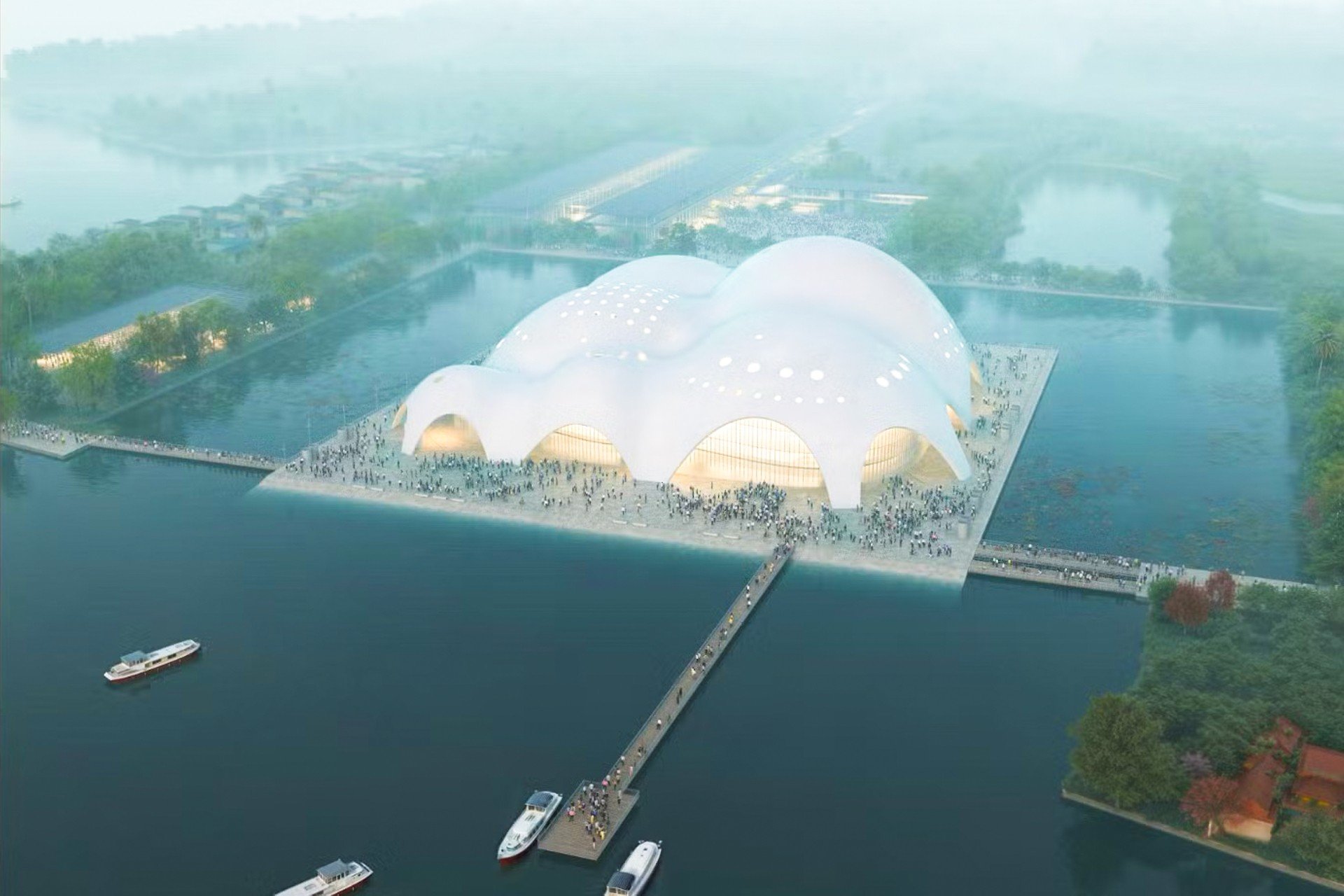 Cận cảnh nhà hát Opera Hà Nội dần lộ diện ở bán đảo Quảng An - 2