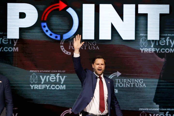 Phó Tổng thống Mỹ JD Vance tại một sự kiện của Turning Point USA ở Đại học Georgia, thành phố Athens, bang Georgia, ngày 14/4/2026. (Ảnh: AP)
