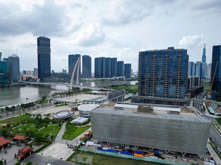 Khu đô thị mới Thủ Thiêm, nơi tập trung các công trình định hình trung tâm hành chính- tài chính mới của TP.HCM.
