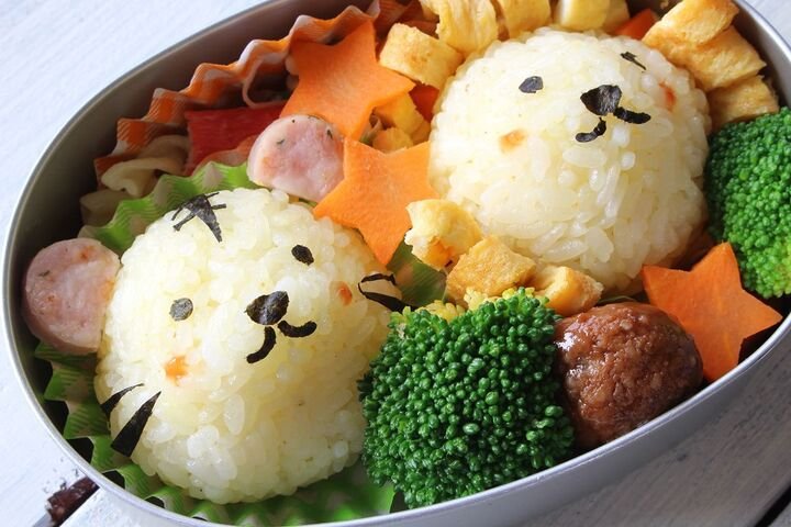 Bento được tạo hình đáng yêu, đầy đủ dinh dưỡng. (Ảnh: Taste of Japan)