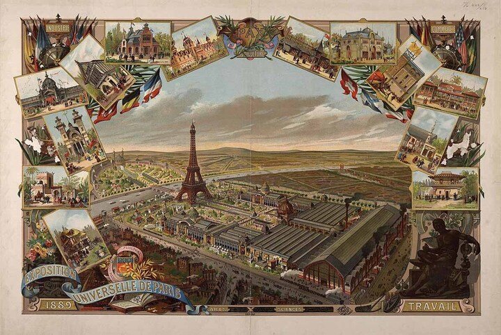 Tháp Eiffel là sản phẩm để chào mừng Triển lãm Thế giới năm 1889, lúc đầu chỉ có niên đại 20 năm. (Ảnh: ParisGoneBy)