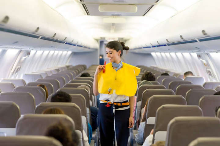 Nhiều người không hiểu lý do tại sao ra khỏi máy bay mới được bơm phồng áo phao.