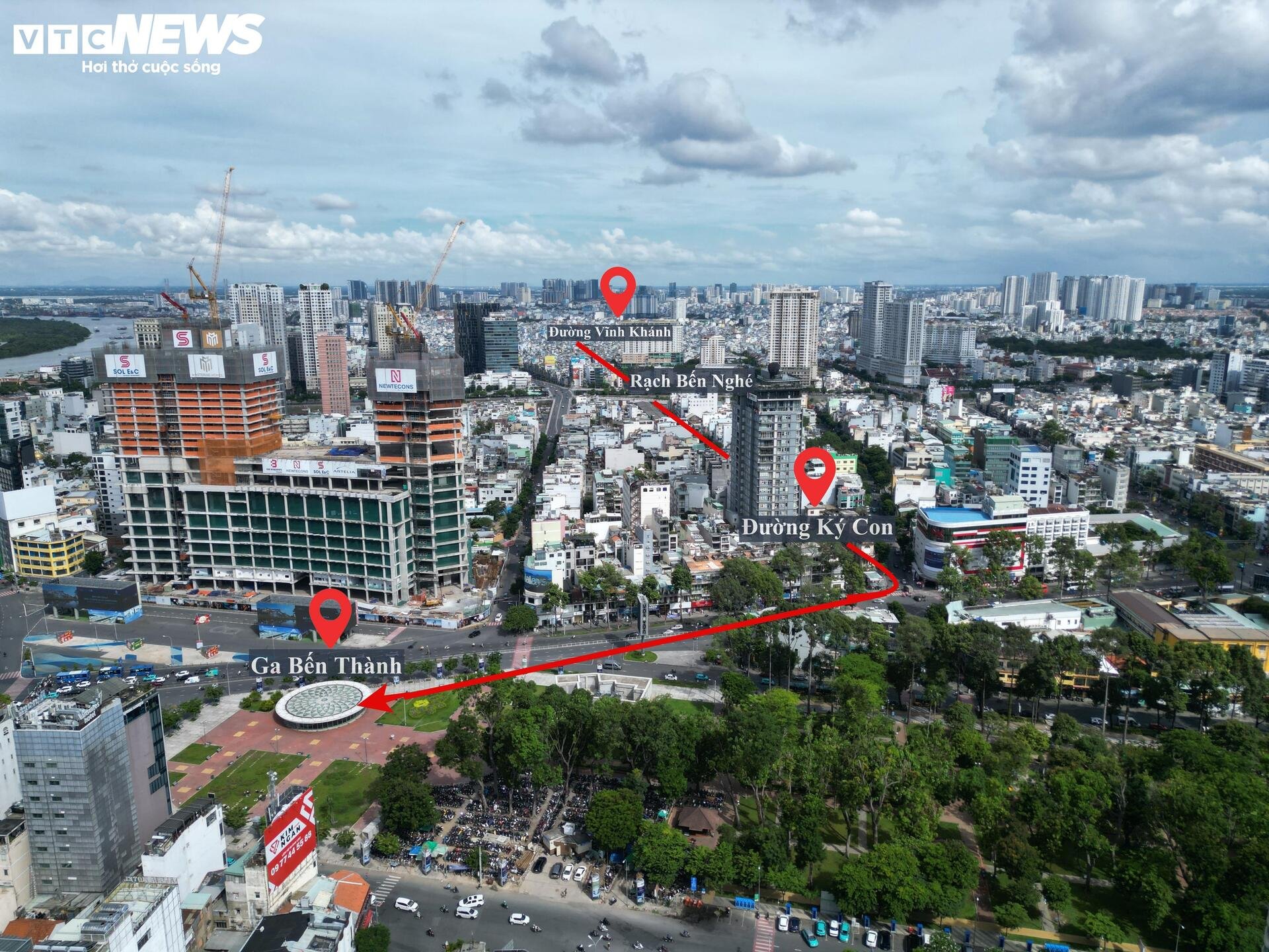 Toàn cảnh dự kiến hướng tuyến metro Bến Thành - Cần Giờ - 1