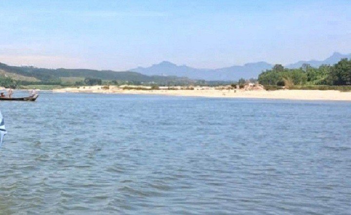 Sông Trà Khúc nơi xảy ra vụ đuối nước thương tâm. (Ảnh: Q.N)