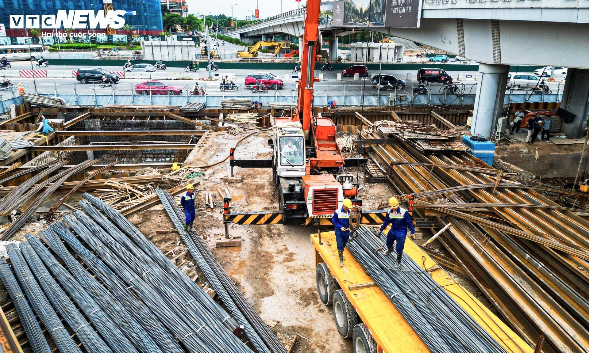 Công trường hầm chui gần 750 tỷ đồng dưới nút giao đông đúc phía Đông Hà Nội - 4