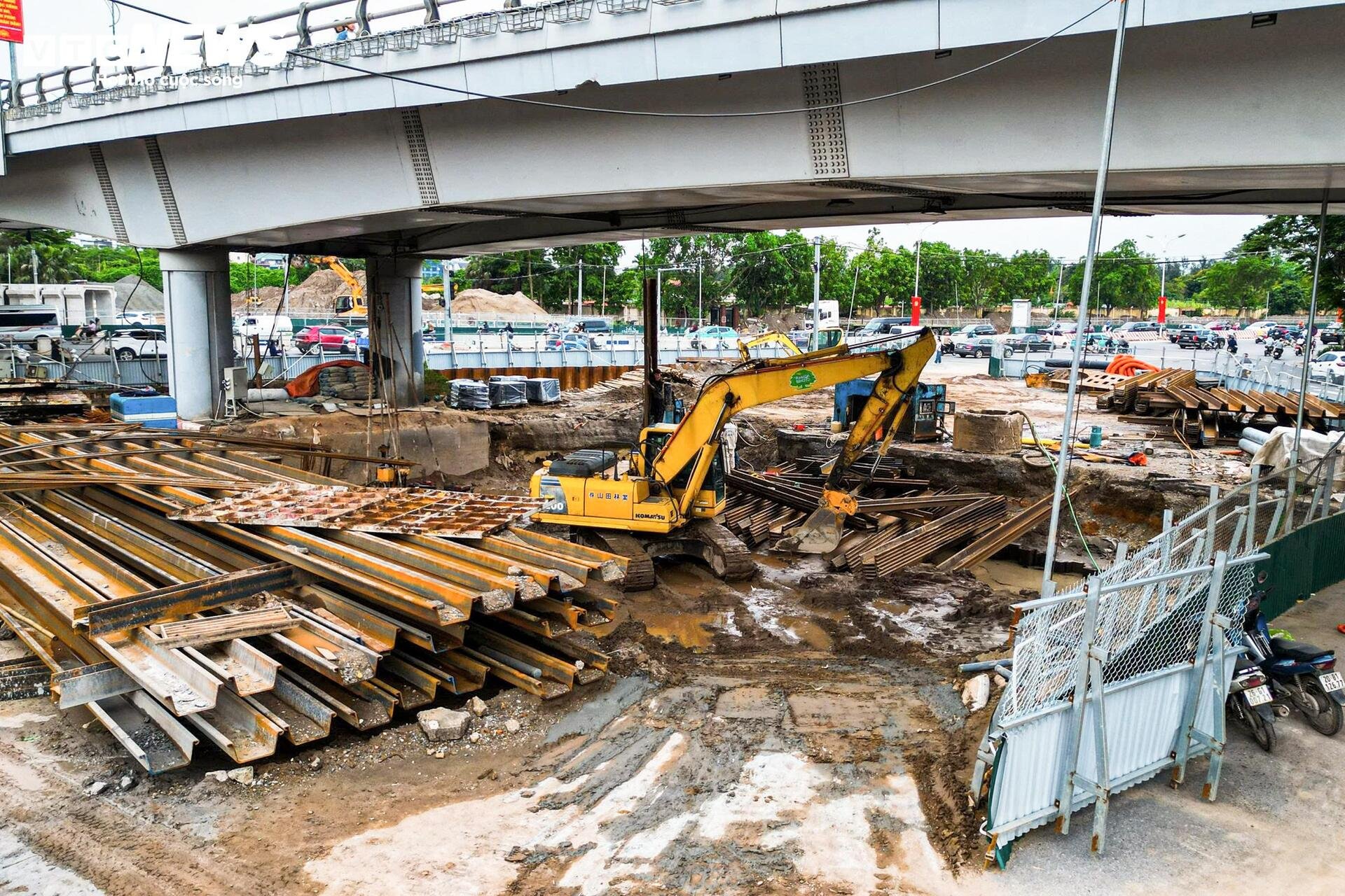 Công trường hầm chui gần 750 tỷ đồng dưới nút giao đông đúc phía Đông Hà Nội - 6