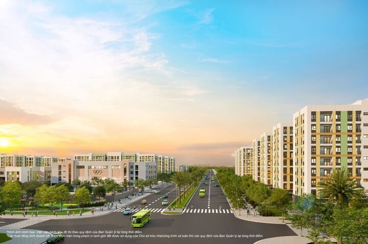 The Rise nằm trên những trục giao thông lớn nhất rộng 40-55m kết nối tiện tích nội khu Happy Home Tràng Cát.