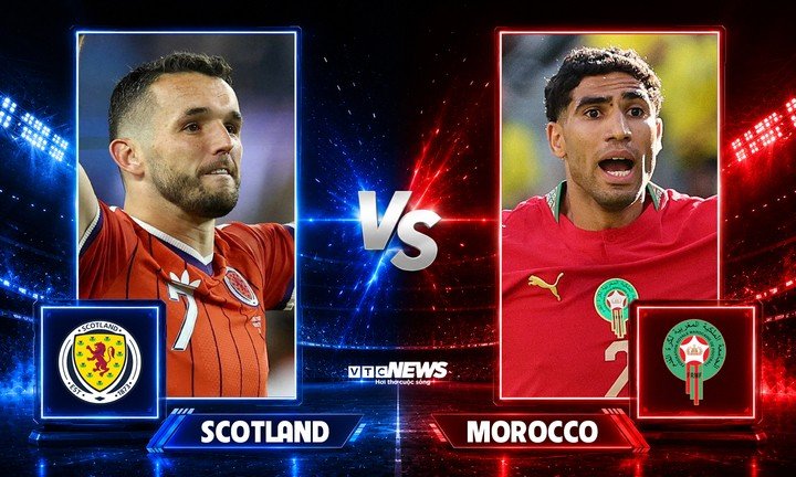 Scotland đấu với Morocco ở lượt 2 bảng C World Cup 2026.