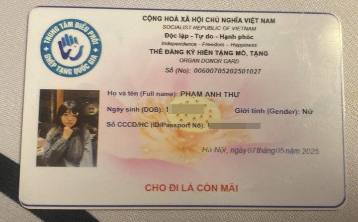 Từ người nhận tạng đến cô gái đăng ký hiến tạng ở tuổi 21.