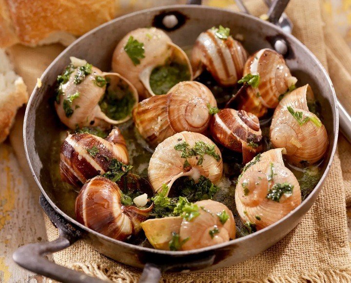 Ốc sên có thể chế biến thành nhiều món ăn tinh tế. (Ảnh: Taste)