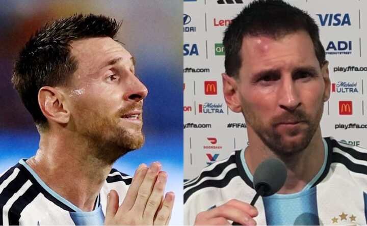 Hai khoảnh khắc đặc biệt của Lionel Messi.