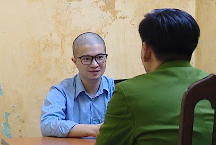 Phó Đức Nam tại cơ quan công an.