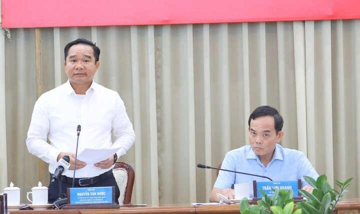 Chủ tịch UBND TP.HCM Nguyễn Văn Được phát biểu tại hội nghị ngày 4/7.