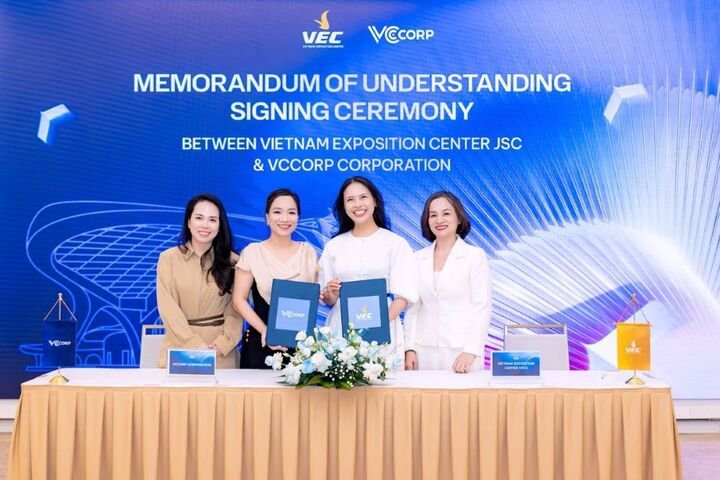 VEC và VCCorp chính thức trở thành đối tác chiến lược, cùng phát triển các giải pháp truyền thông số, quảng bá sự kiện và mở rộng kết nối với cộng đồng doanh nghiệp trong nước và quốc tế.