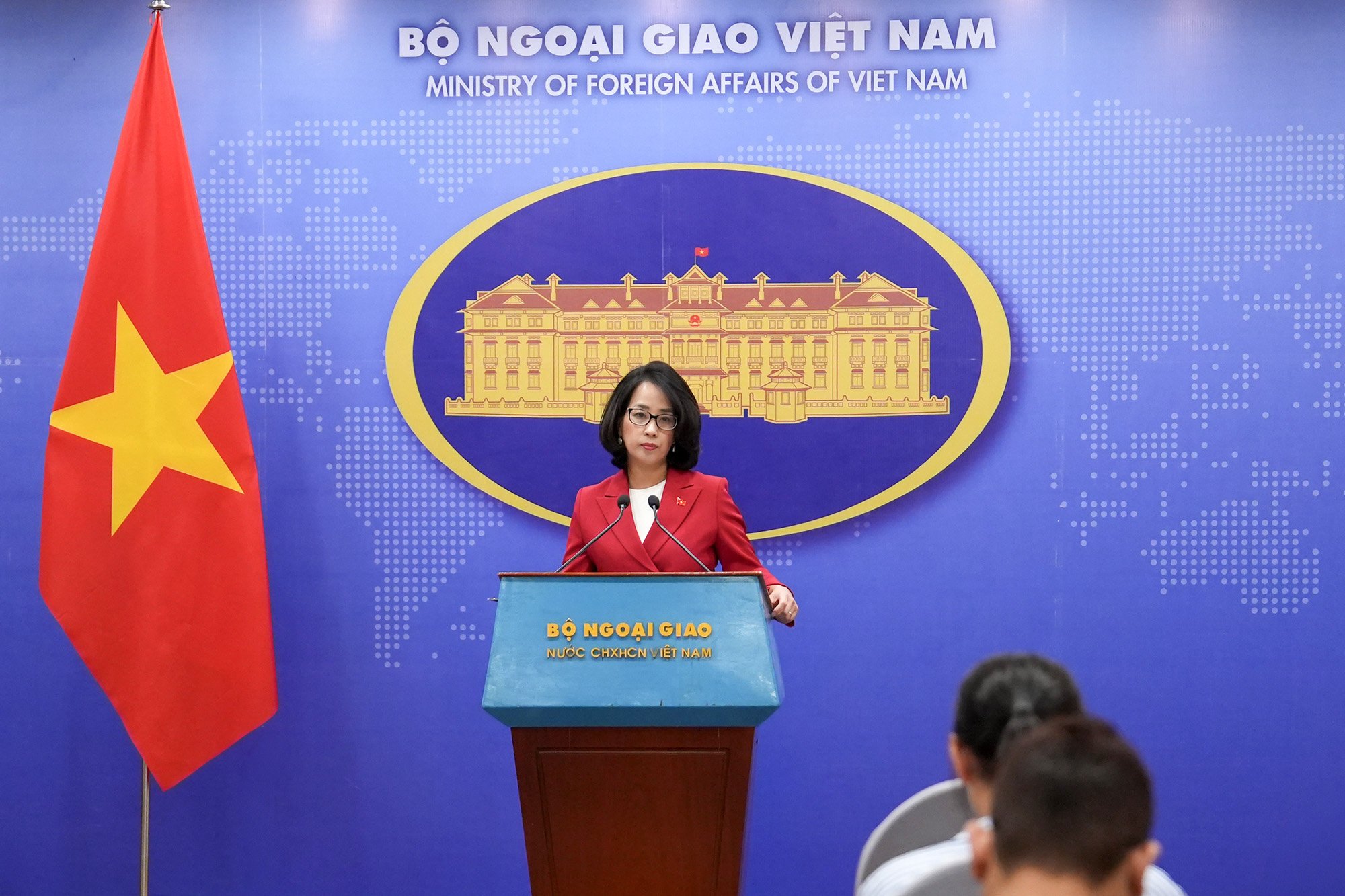 Người phát ngôn Bộ Ngoại giao Phạm Thu Hằng. Ảnh: Hoàng Linh