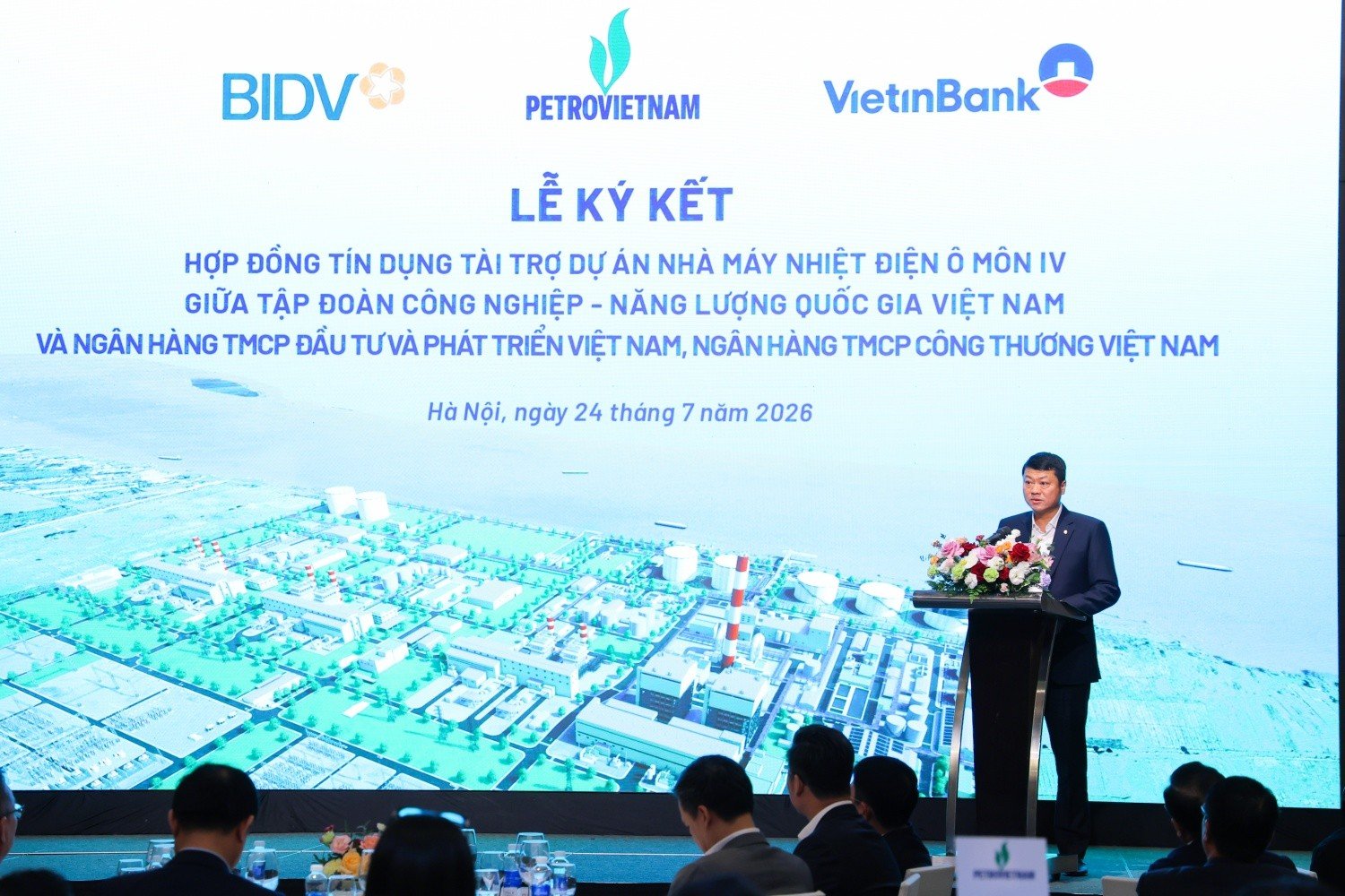 Chủ tịch HĐQT BIDV Lê Ngọc Lâm khẳng định việc BIDV cùng VietinBank thu xếp khoản tín dụng 7.300 tỷ đồng tài trợ Dự án Nhà máy Nhiệt điện Ô Môn IV thể hiện cam kết mạnh mẽ của các ngân hàng thương mại Nhà nước trong việc đồng hành cùng Petrovietnam triển khai các công trình năng lượng trọng điểm quốc gia.