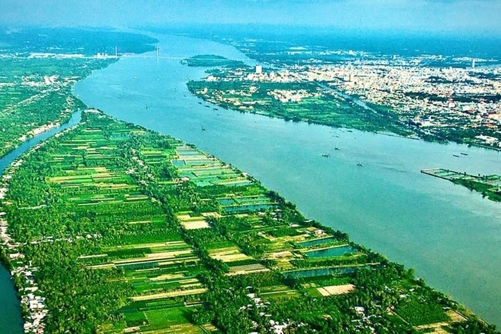 Sông Cửu Long là tên gọi đoạn hạ lưu của sông Mekong khi chảy vào Việt Nam. (Ảnh: Hà Nội Mới)