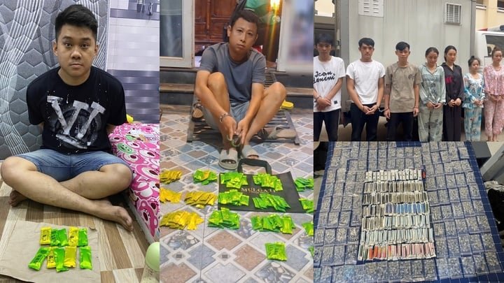 Nhóm bị can liên quan đường dây ma tuý. (Ảnh: Công an TP.HCM)