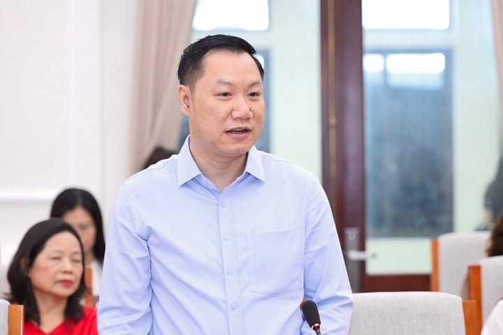 Ông Nguyễn Tiến Thảo - Vụ trưởng Vụ Giáo dục đại học (Bộ GD&ĐT) phát biểu tại họp báo.